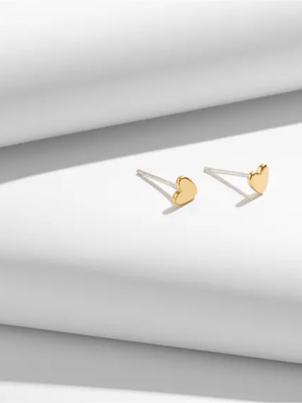 NWOT Madewell Demi-Fine Heart Stud Earrings
